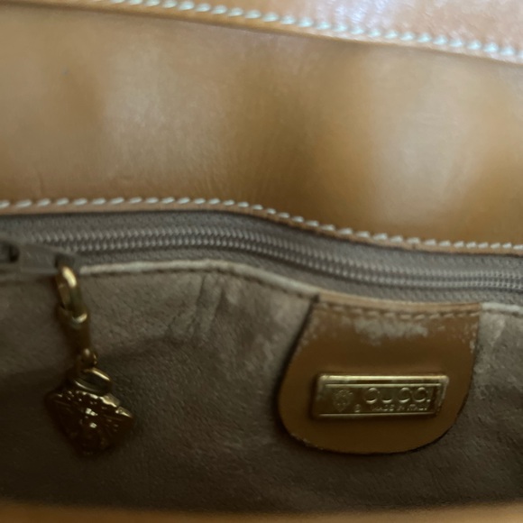 GUCCI Vintage Crossbody Coated Canvas Leather Tan Brown + unbranded dust bag - Picture 9 of 12